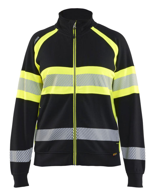 Blaklader High Vis Dames Sweaters 35051158 rits HIVis zwart-fluo geel(9933)