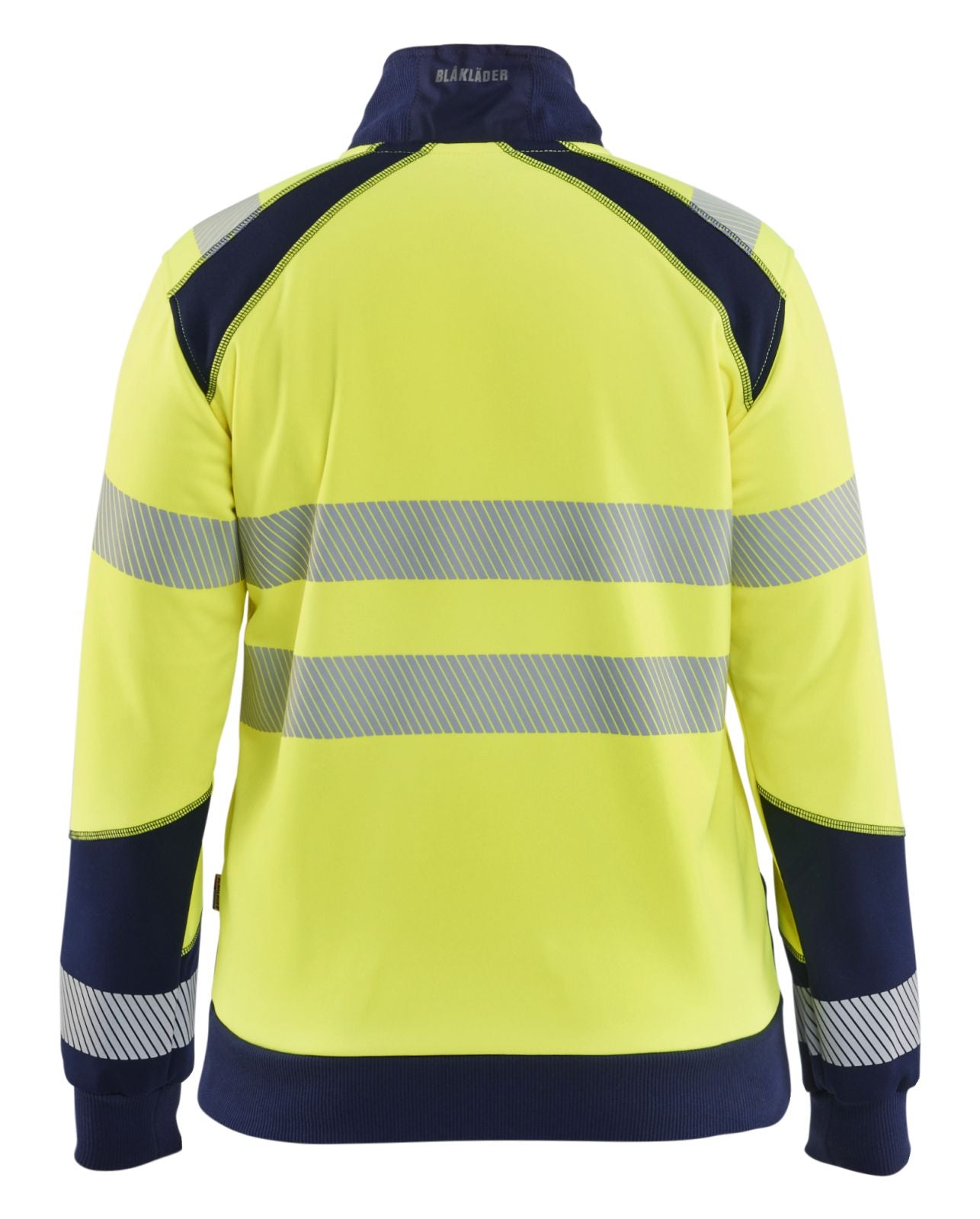 Blaklader Dames High Vis sweaters 35082528 HiVis rits fluo geel-marineblauw(3389)