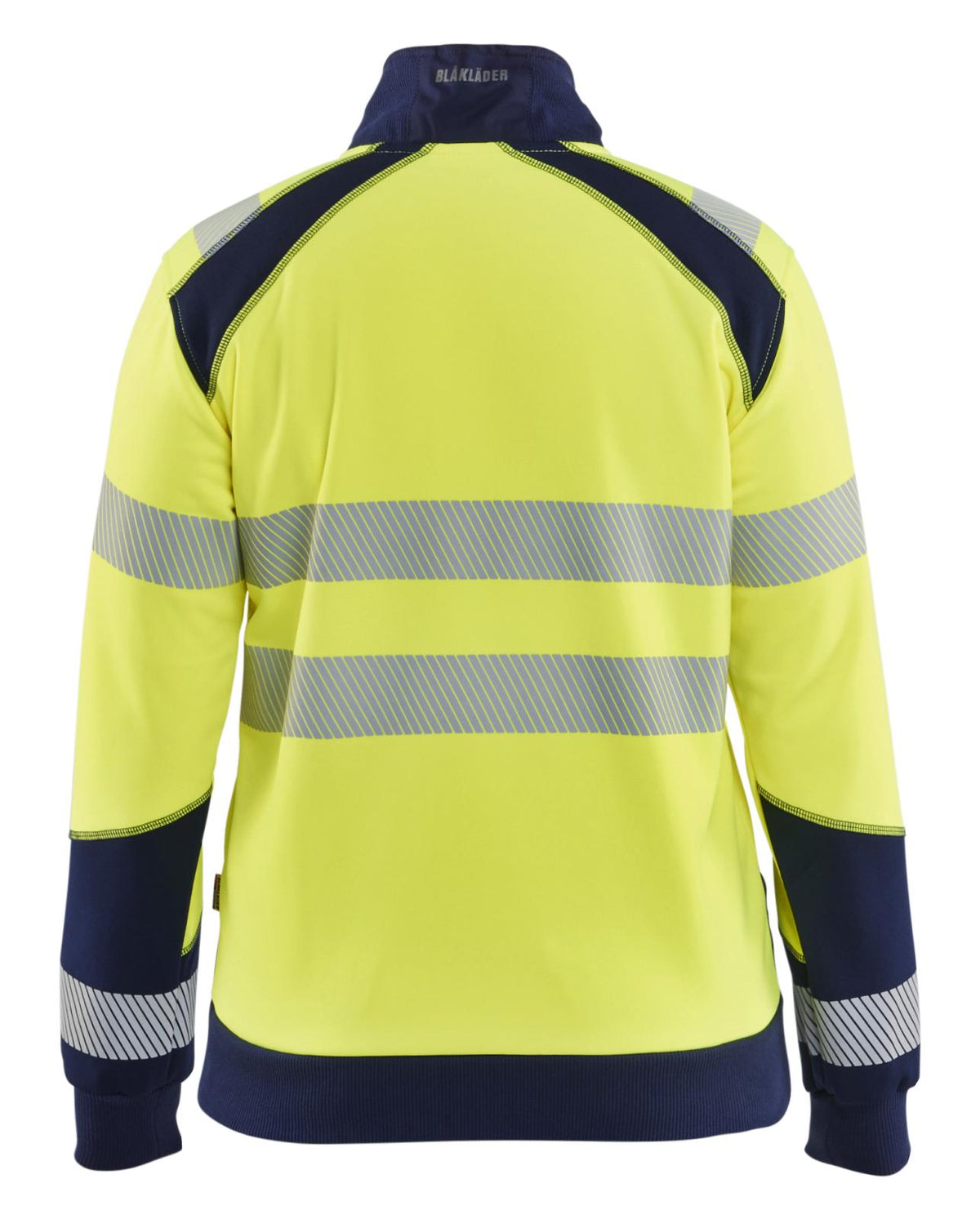 Blaklader Dames High Vis sweaters 35082528 HiVis rits fluo geel-marineblauw(3389)