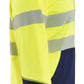 Blaklader Dames High Vis sweaters 35082528 HiVis rits fluo geel-marineblauw(3389)