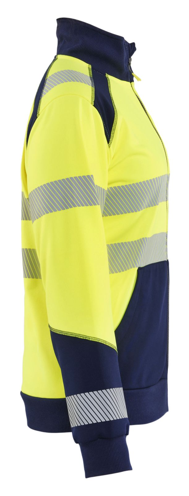 Blaklader Dames High Vis sweaters 35082528 HiVis rits fluo geel-marineblauw(3389)