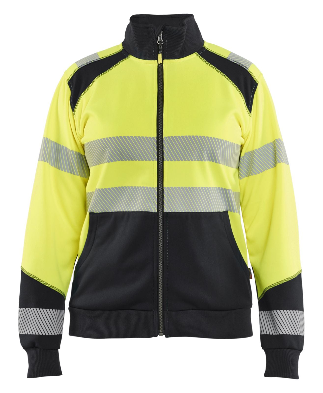 Blaklader Dames High Vis sweaters 35082528 HiVis rits fluo geel-zwart(3399)
