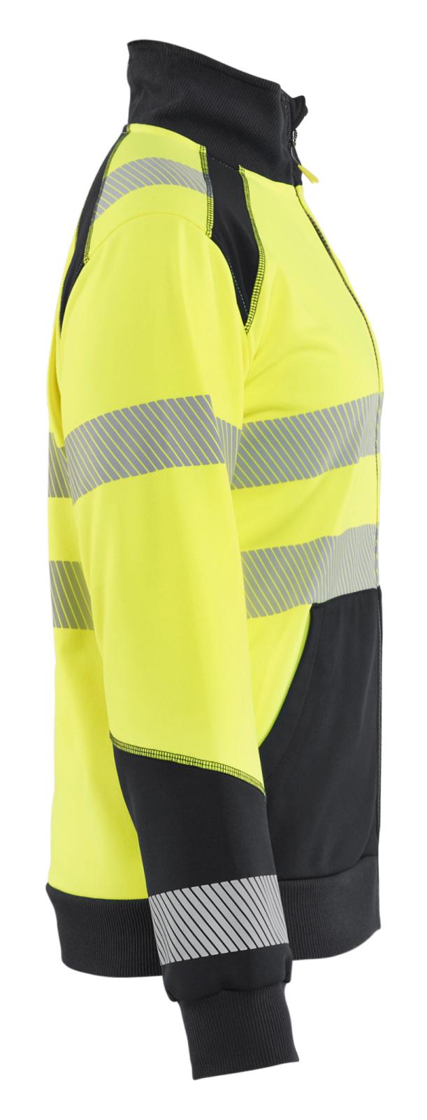 Blaklader Dames High Vis sweaters 35082528 HiVis rits fluo geel-zwart(3399)