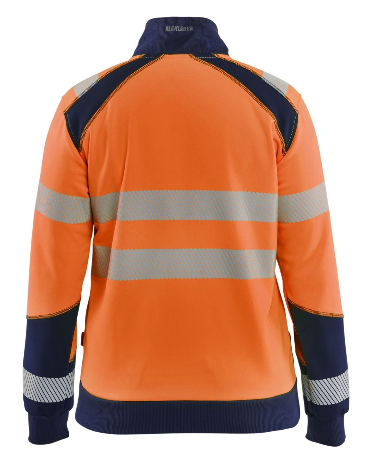 Blaklader Dames High Vis sweaters 35082528 HiVis rits fluo oranje-marineblauw(5389)