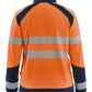 Blaklader Dames High Vis sweaters 35082528 HiVis rits fluo oranje-marineblauw(5389)