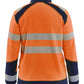 Blaklader Dames High Vis sweaters 35082528 HiVis rits fluo oranje-marineblauw(5389)