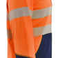 Blaklader Dames High Vis sweaters 35082528 HiVis rits fluo oranje-marineblauw(5389)