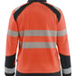 Blaklader Dames High Vis sweaters 35082528 HiVis rits fluo rood-zwart(5599)