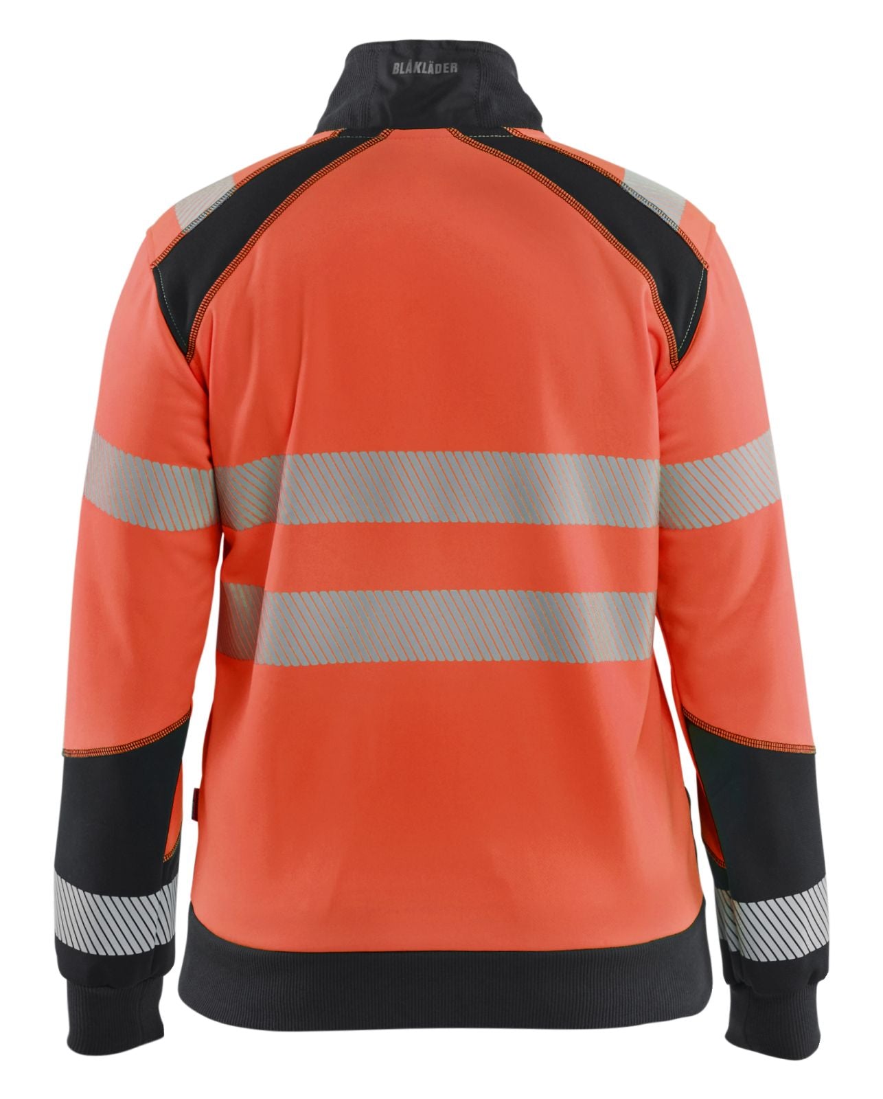Blaklader Dames High Vis sweaters 35082528 HiVis rits fluo rood-zwart(5599)