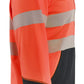 Blaklader Dames High Vis sweaters 35082528 HiVis rits fluo rood-zwart(5599)