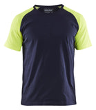 Blaklader T-shirts 35151030 HiVis marineblauw-fluo geel(8833)