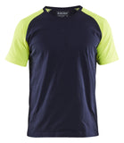 Blaklader T-shirts 35151030 HiVis marineblauw-fluo geel(8833)