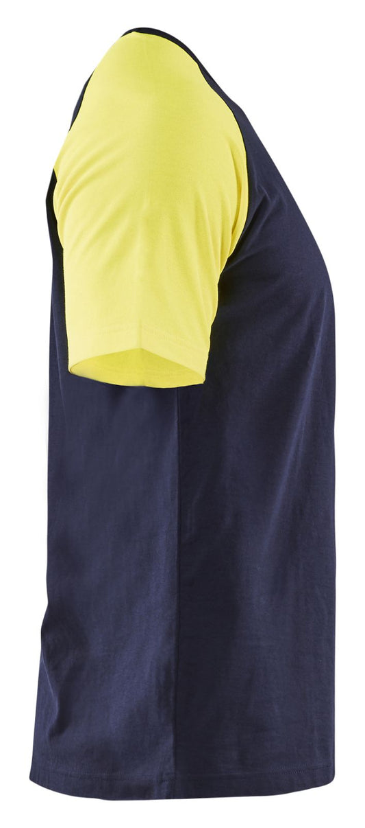 Blaklader T-shirts 35151030 HiVis marineblauw-fluo geel(8833)