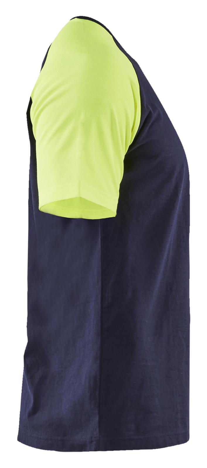 Blaklader T-shirts 35151030 HiVis marineblauw-fluo geel(8833)