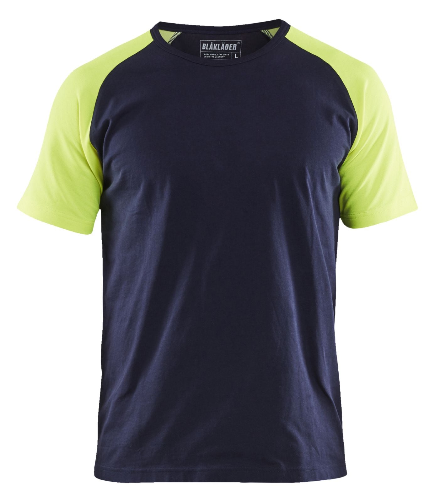 Blaklader T-shirts 35151030 HiVis marineblauw-fluo geel(8833)