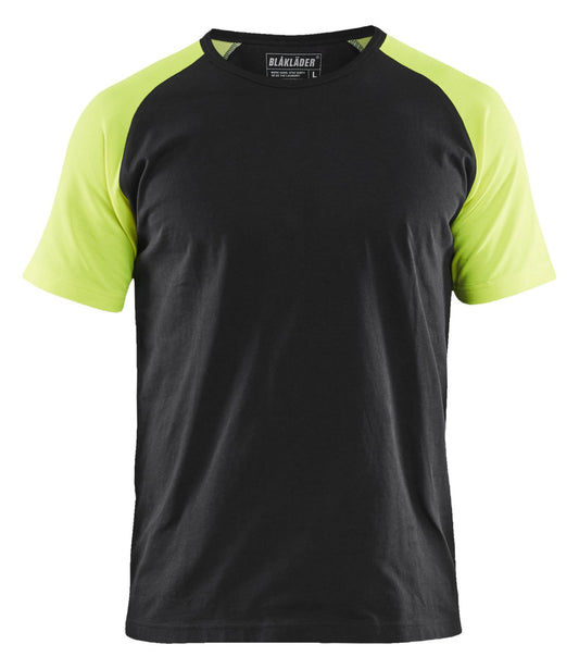 Blaklader T-shirts 35151030 HiVis zwart-fluo geel(9933)