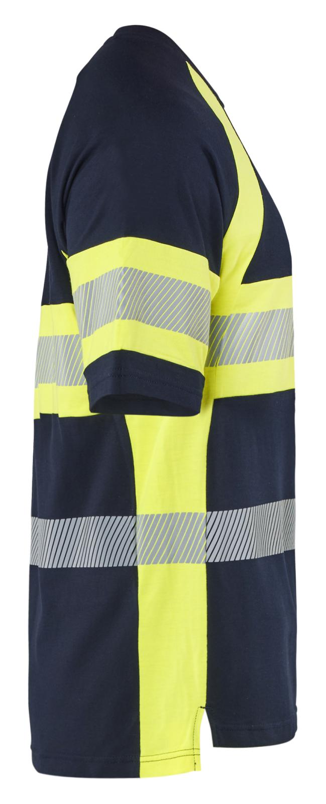 Blaklader Vlamvertragend Multinorm T-shirt 35191737 UV Inherent vlamwerend HiVis marineblauw-fluo geel(8933)