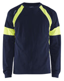 Blaklader T-shirts 35201030 marineblauw-fluo geel(8833)