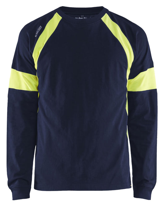 Blaklader T-shirts 35201030 marineblauw-fluo geel(8833)