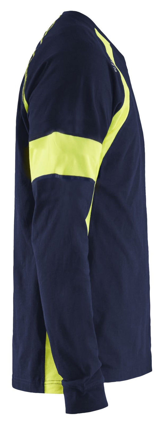 Blaklader T-shirts 35201030 marineblauw-fluo geel(8833)