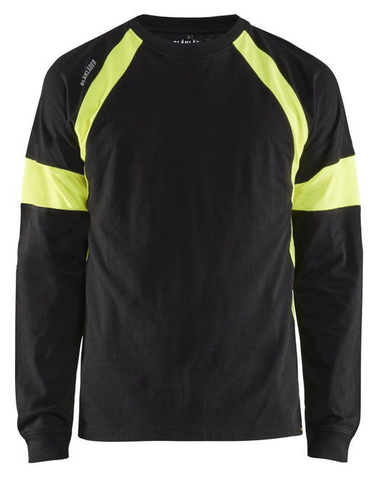 Blaklader T-shirts 35201030 zwart-fluo geel(9933)