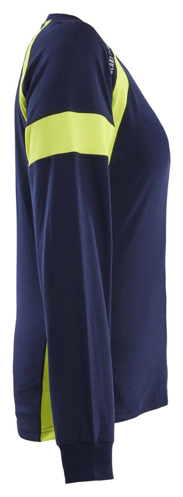 Blaklader Profiel Visible Dames T-shirt lange mouwen 35211030 HiVis marineblauw-fluo geel(8833)