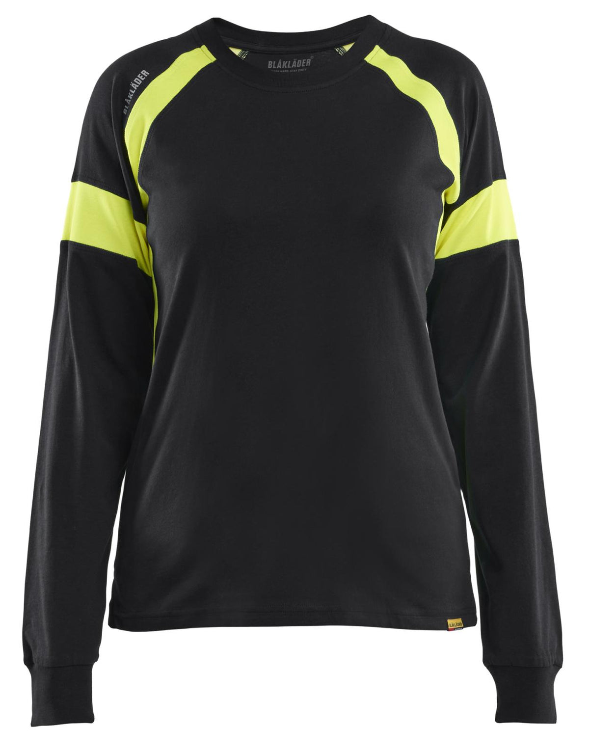 Blaklader Profiel Visible Dames T-shirt lange mouwen 35211030 HiVis zwart-fluo geel(9933)