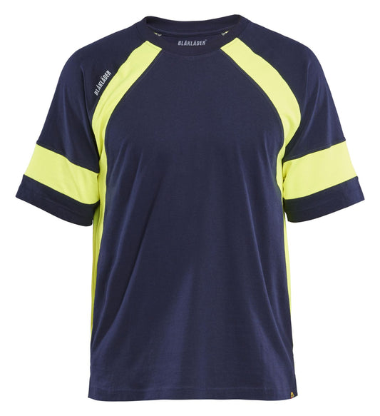 Blaklader Profiel Visible T-shirt 35231030 HiVis marineblauw-fluo geel(8833)