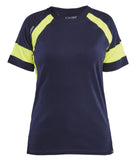 Blaklader Profiel Visible Dames T-shirt 35241030 HiVis marineblauw-fluo geel(8833)