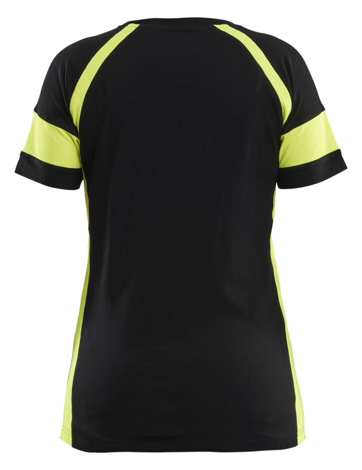 Blaklader Profiel Visible Dames T-shirt 35241030 HiVis zwart-fluo geel(9933)