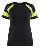 Blaklader Profiel Visible Dames T-shirt 35241030 HiVis zwart-fluo geel(9933)