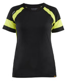 Blaklader Profiel Visible Dames T-shirt 35241030 HiVis zwart-fluo geel(9933)