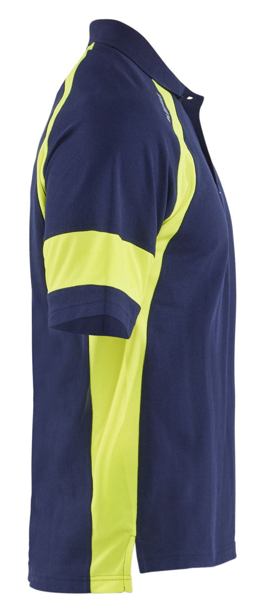 Blaklader Profiel Visible Poloshirt 35281050 HiVis marineblauw-fluo geel(8933)