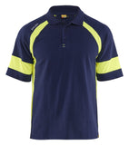 Blaklader Profiel Visible Poloshirt 35281050 HiVis marineblauw-fluo geel(8933)