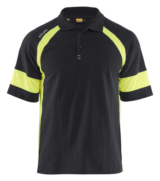 Blaklader Profiel Visible Poloshirt 35281050 HiVis zwart-fluo geel(9933)