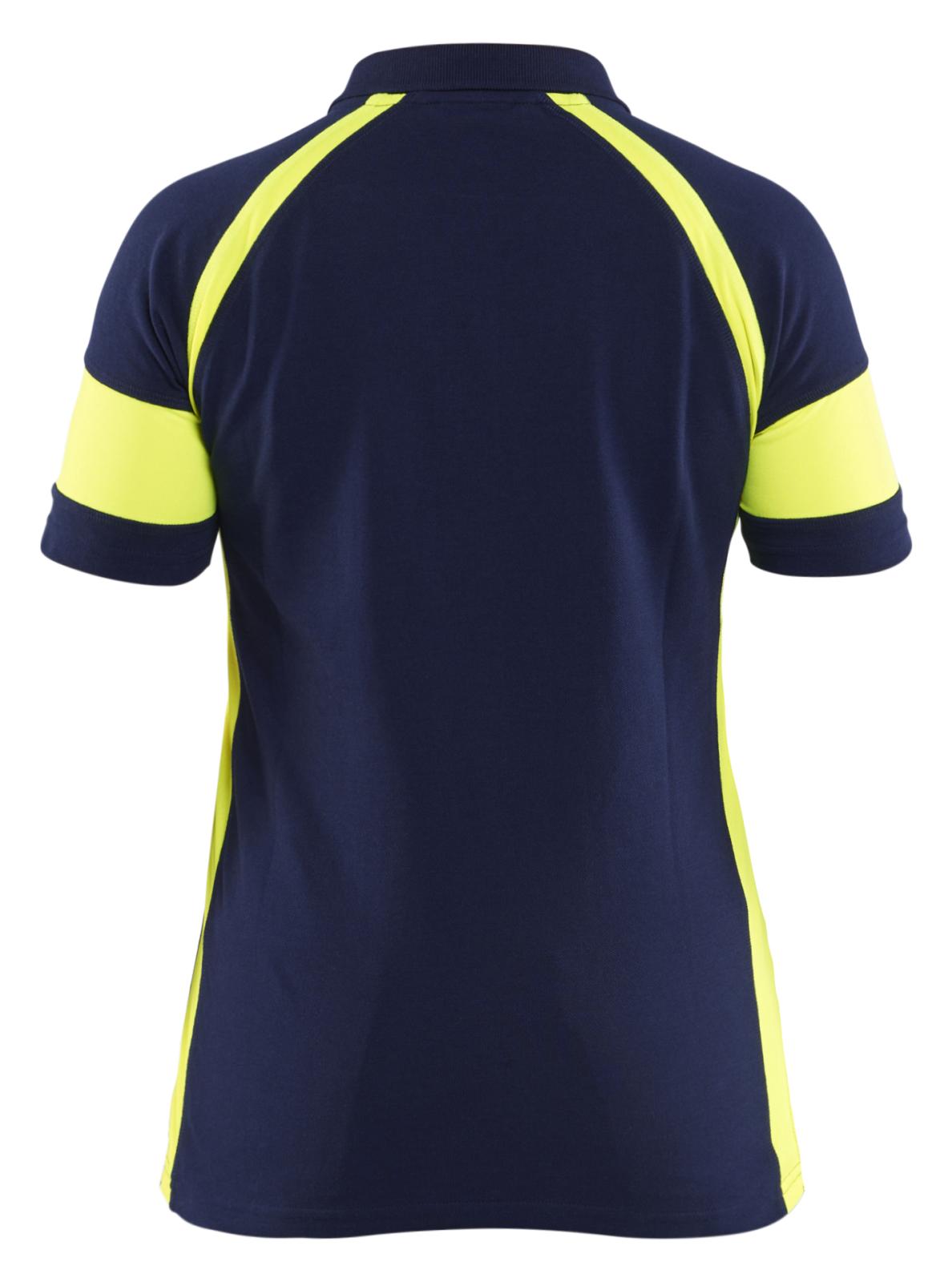 Blaklader Profiel Visible Dames Poloshirt 35291050 HiVis marineblauw-fluo geel(8933)