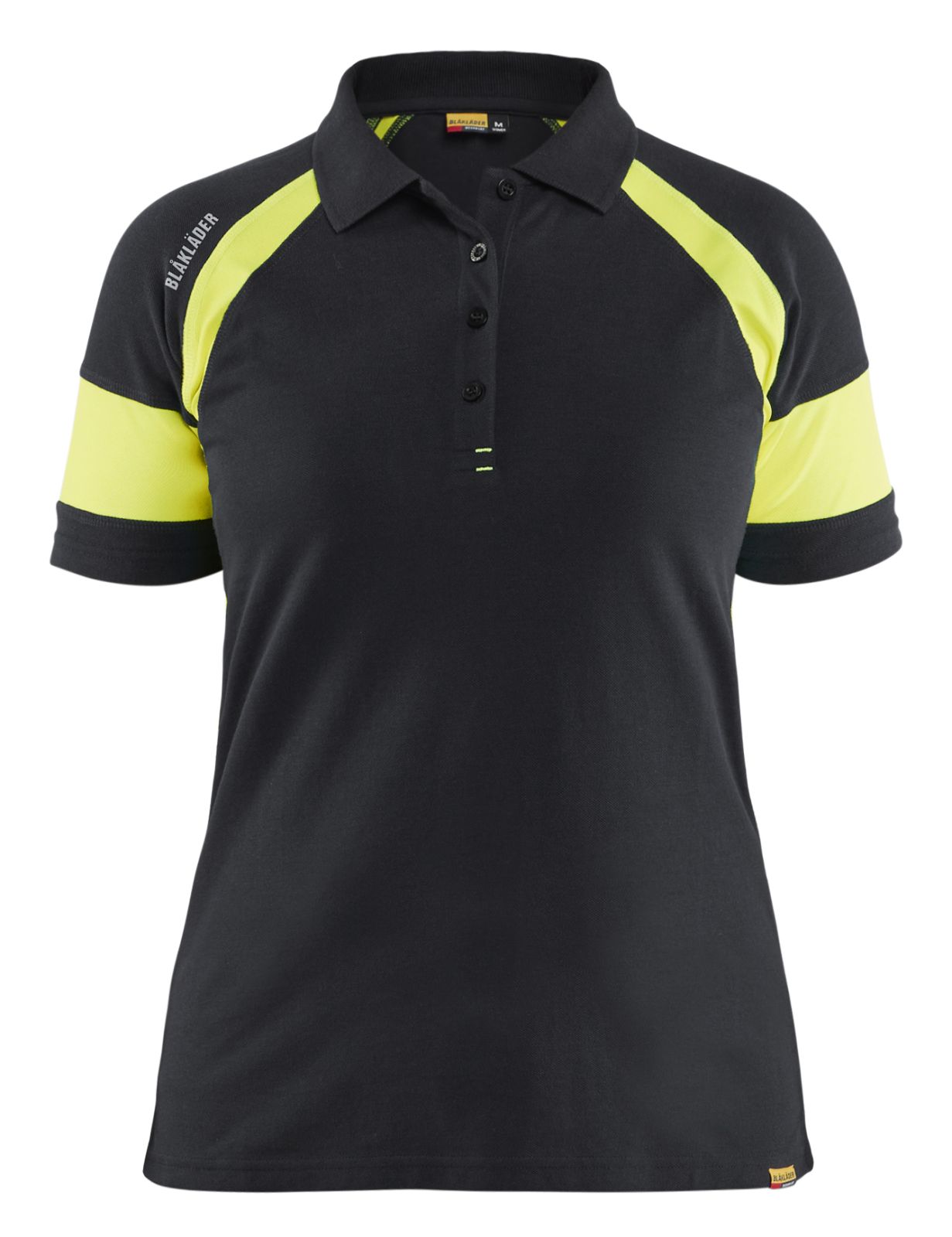 Blaklader Profiel Visible Dames Poloshirt 35291050 HiVis zwart-fluo geel(9933)