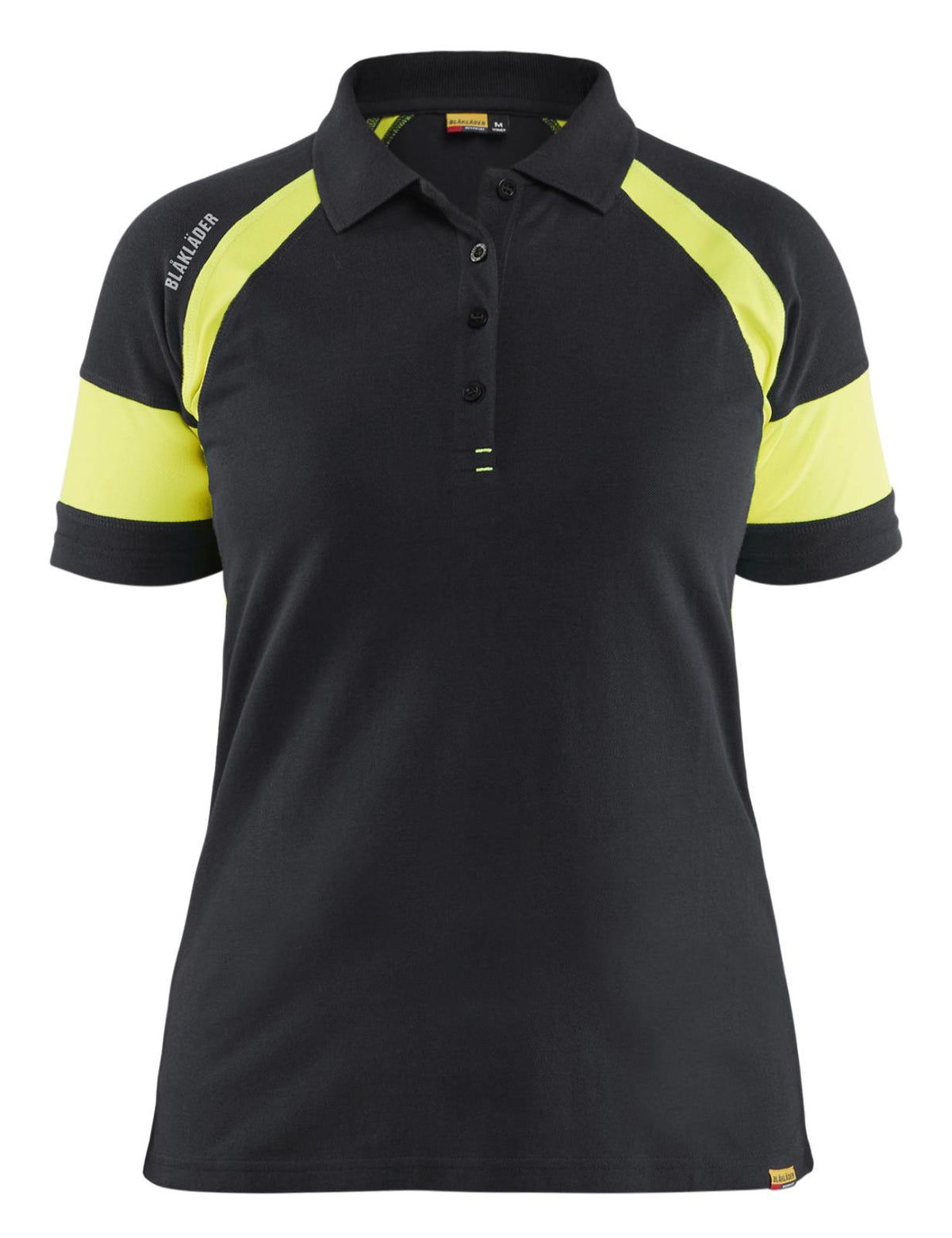 Blaklader Profiel Visible Dames Poloshirt 35291050 HiVis zwart-fluo geel(9933)