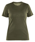 Blaklader Profiel Dames T-shirt 35371743 merinowol donker herfstgroen(4209)