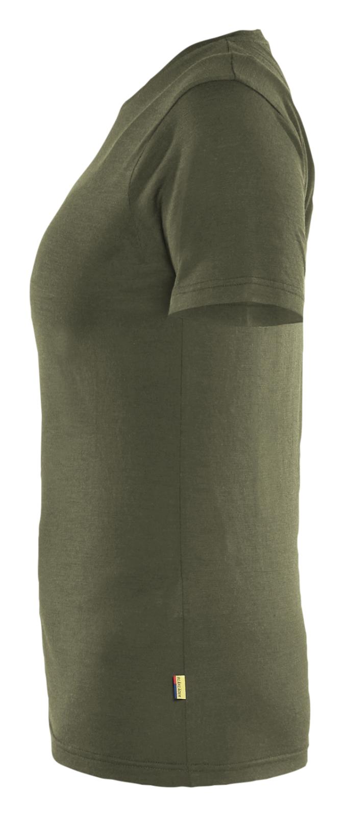 Blaklader Profiel Dames T-shirt 35371743 merinowol donker herfstgroen(4209)