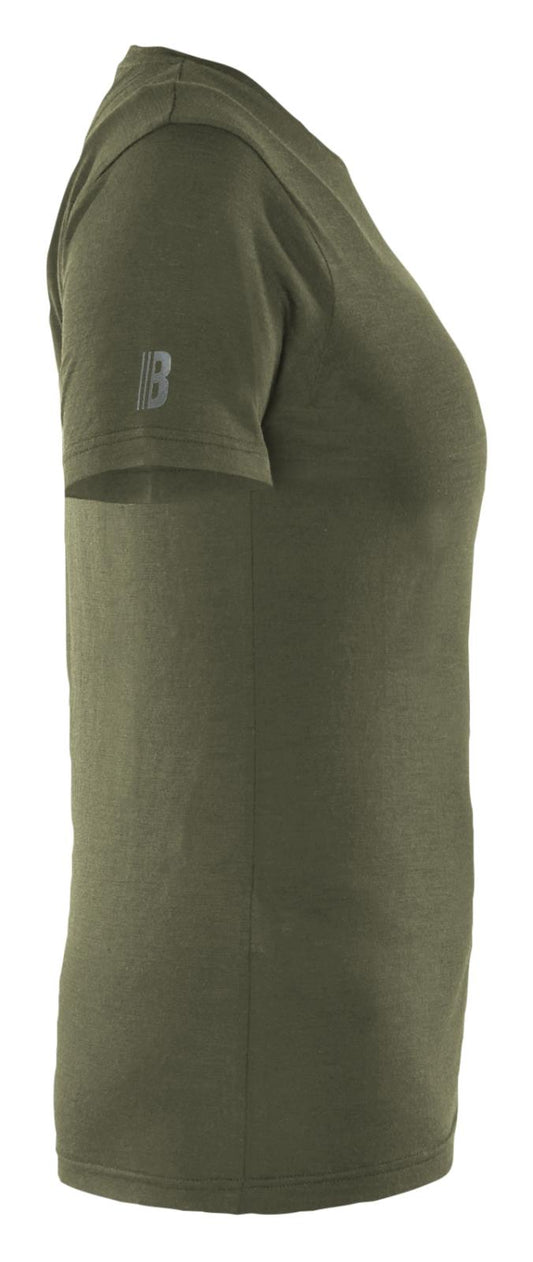 Blaklader Profiel Dames T-shirt 35371743 merinowol donker herfstgroen(4209)
