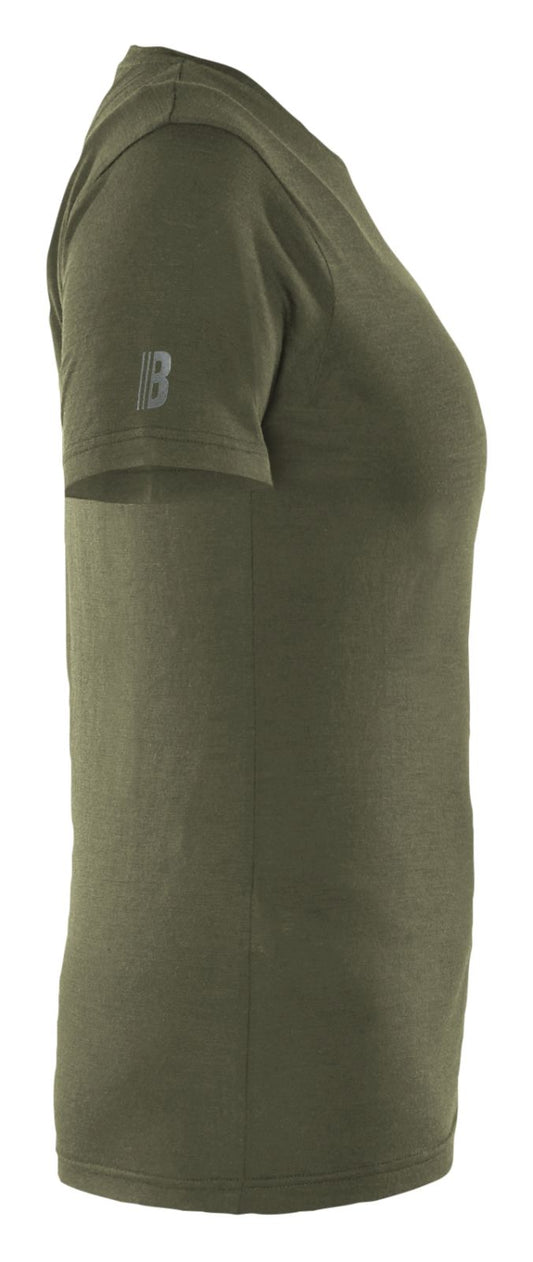 Blaklader Profiel Dames T-shirt 35371743 merinowol donker herfstgroen(4209)
