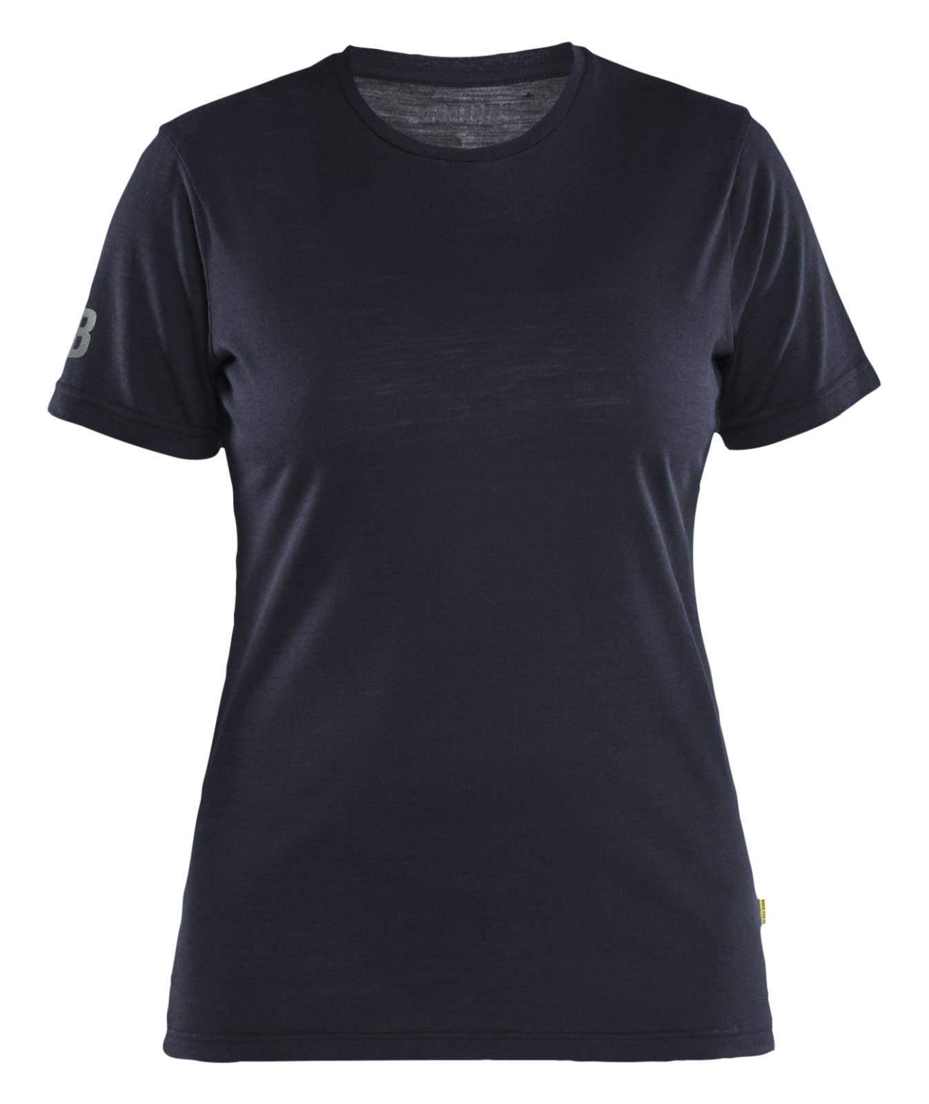 Blaklader Profiel Dames T-shirt 35371743 merinowol donker marineblauw(8600)