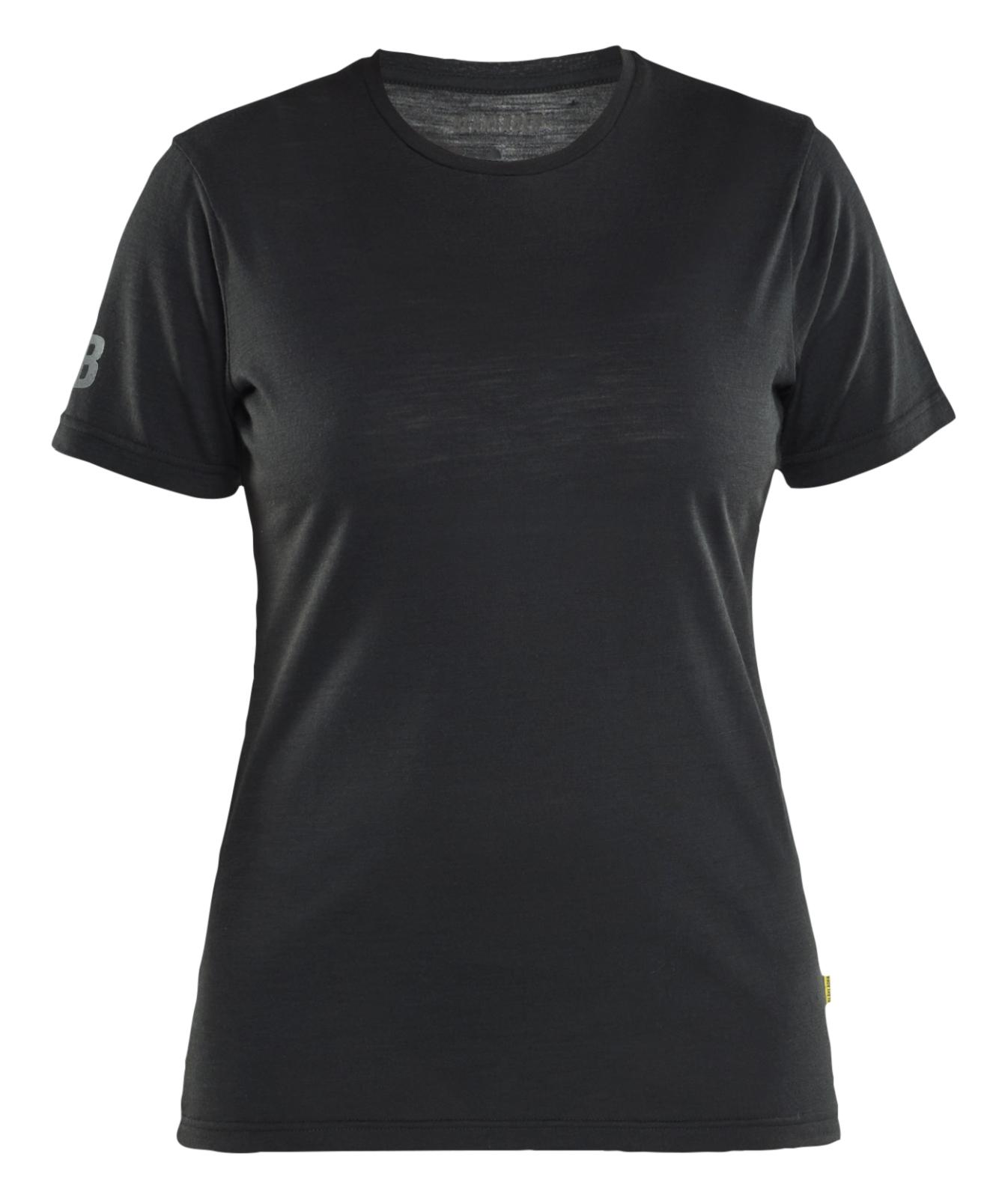 Blaklader Profiel Dames T-shirt 35371743 merinowol zwart(9900)