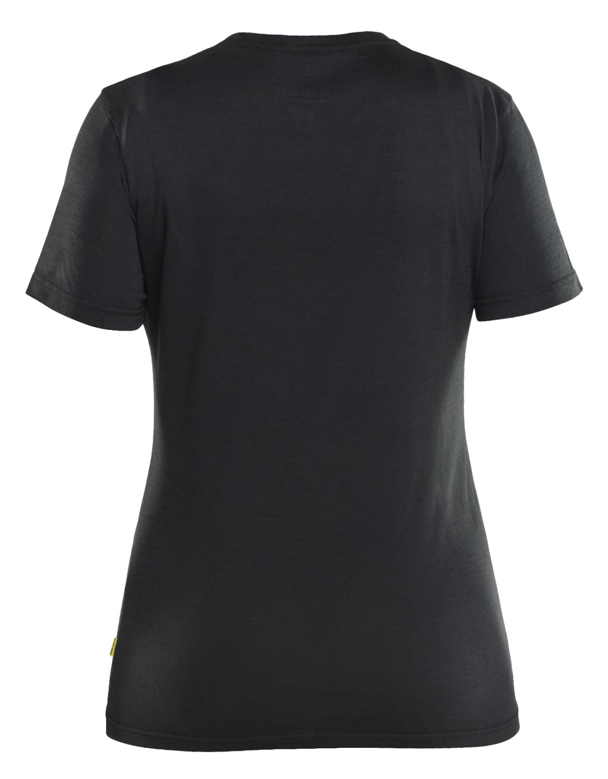 Blaklader Profiel Dames T-shirt 35371743 merinowol zwart(9900)