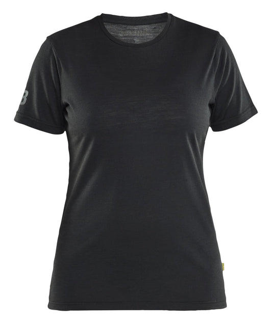 Blaklader Profiel Dames T-shirt 35371743 merinowol zwart(9900)