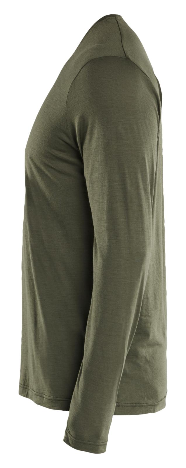 Blaklader Profiel T-shirt 35381743 lange mouwen merinowol donker herfstgroen(4209)