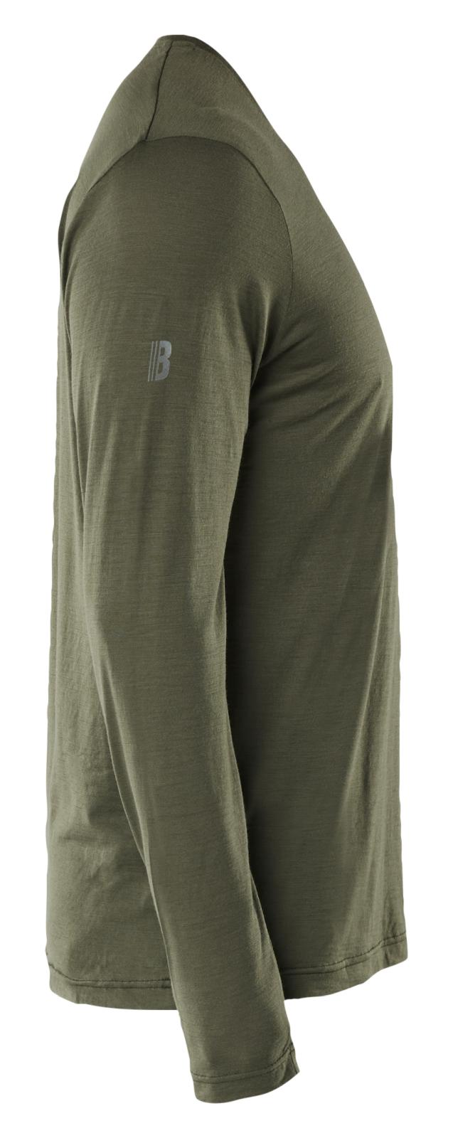Blaklader Profiel T-shirt 35381743 lange mouwen merinowol donker herfstgroen(4209)
