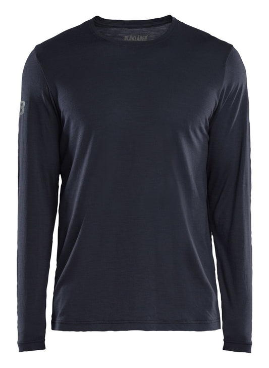 Blaklader Profiel T-shirt 35381743 lange mouwen merinowol donker marineblauw(8600)