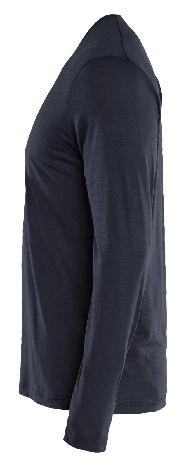 Blaklader Profiel T-shirt 35381743 lange mouwen merinowol donker marineblauw(8600)